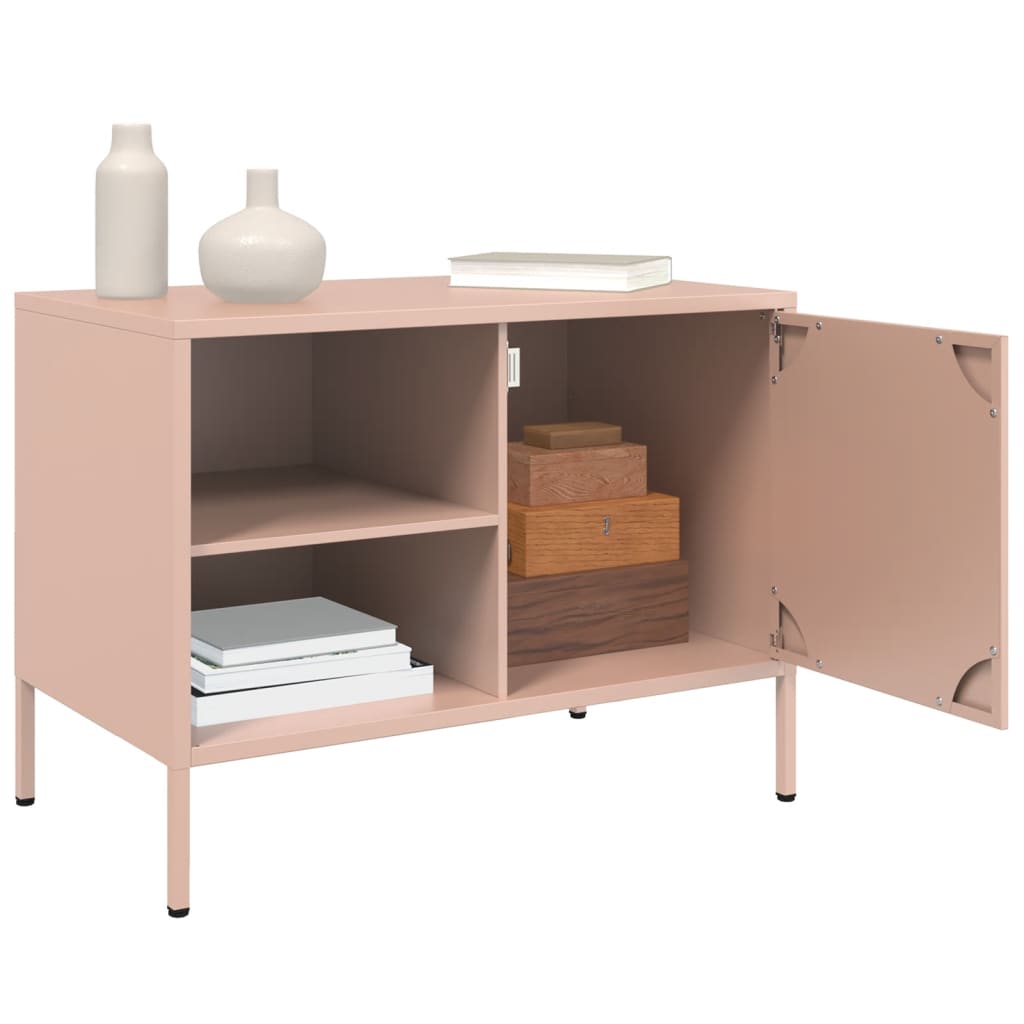 vidaXL TV-Schrank Rosa 68x39x50,5 cm Stahl