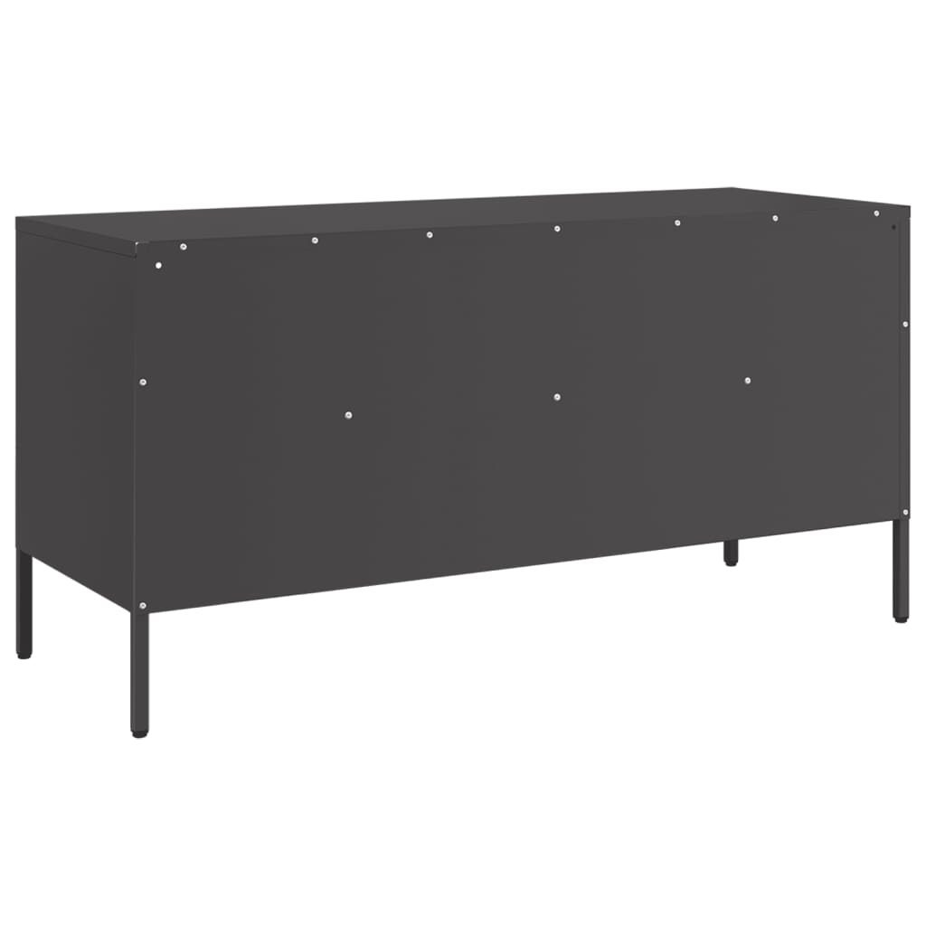 vidaXL TV-Schrank Schwarz 100,5x39x50,5 cm Stahl