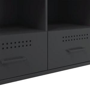 vidaXL TV-Schrank Schwarz 100,5x39x50,5 cm Stahl