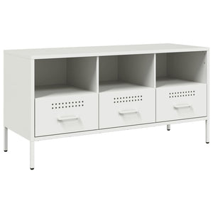 vidaXL TV-Schrank Weiß 100,5x39x50,5 cm Stahl