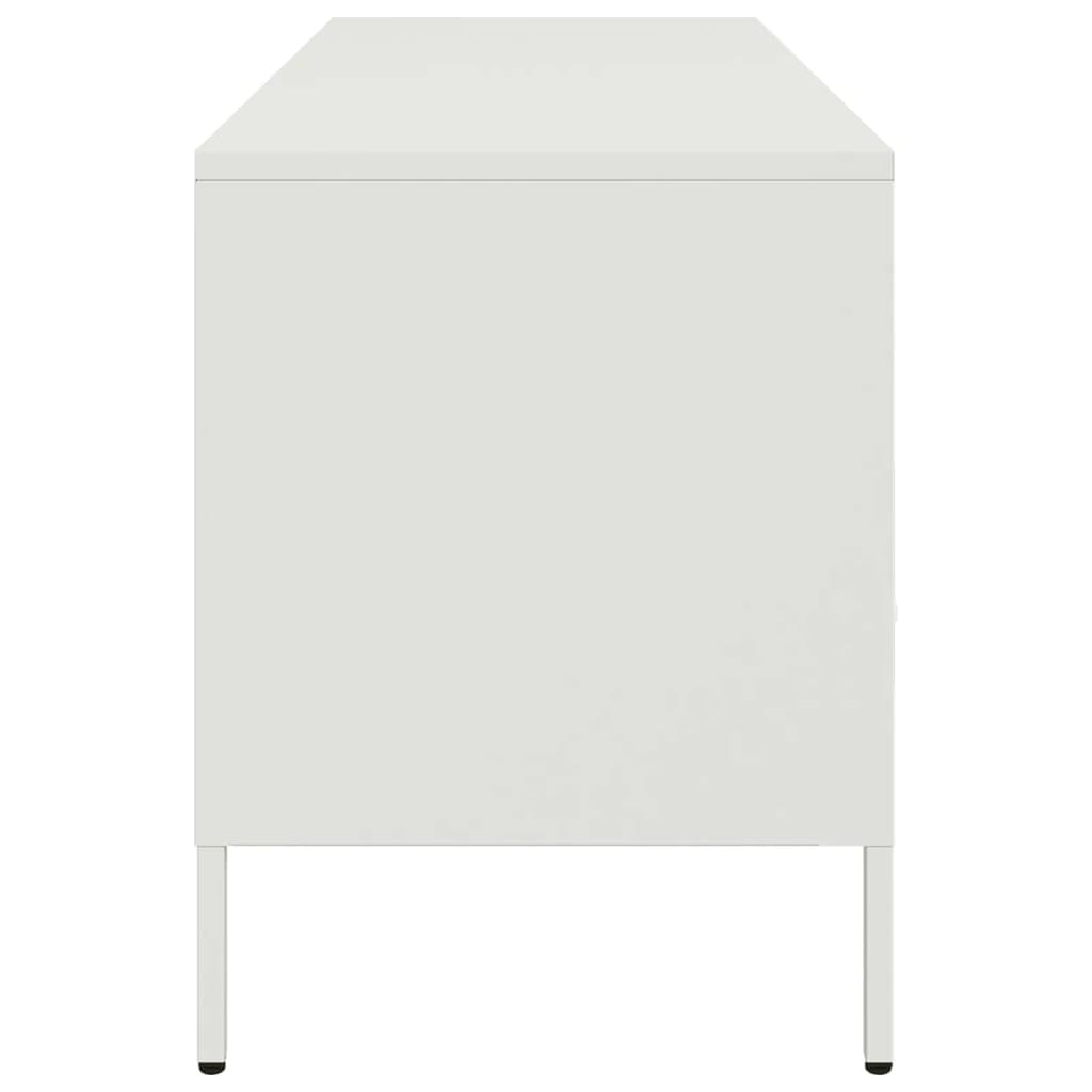 vidaXL TV-Schrank Weiß 100,5x39x50,5 cm Stahl