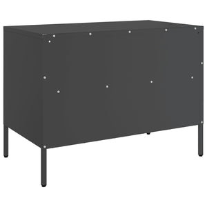 vidaXL TV-Schränke 2 Stk. Schwarz 68x39x50,5 cm Stahl