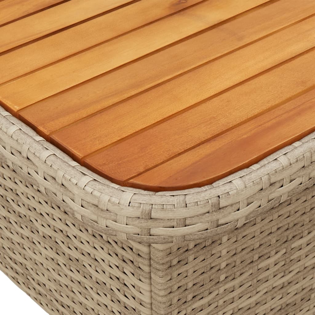 vidaXL 2-tlg. Garten-Sofagarnitur mit Kissen Beige Poly Rattan