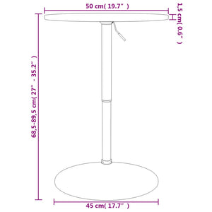 Bartisch Ø50x89,5 cm Massivholz Buche