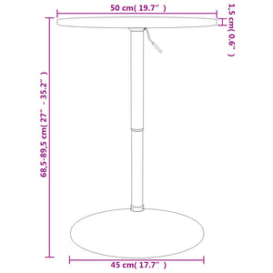 Bartisch Ø50x89,5 cm Massivholz Eiche Stilecasa