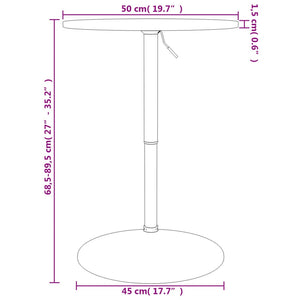 Bartisch Hellbraun Ø50x89,5 cm Massivholz Eiche Stilecasa