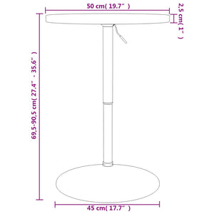 Bartisch Ø50x90,5 cm Massivholz Buche Stilecasa