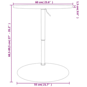 Bartisch Ø60x89,5 cm Massivholz Buche