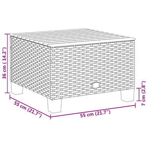 vidaXL 10-tlg. Garten-Sofagarnitur mit Kissen Schwarz Poly Rattan