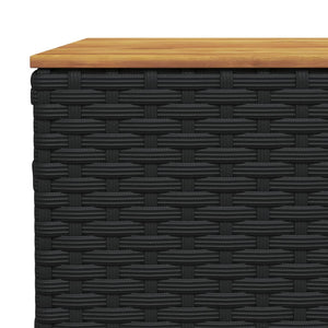 vidaXL 10-tlg. Garten-Sofagarnitur mit Kissen Schwarz Poly Rattan