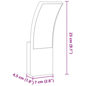 LED-Außenwandleuchten 2 Stk. Schwarz Aluminiumdruckguss