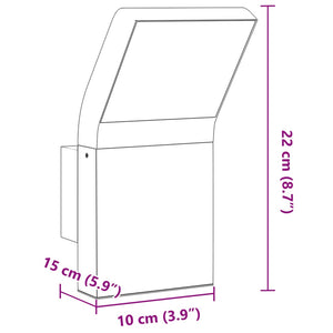 vidaXL LED-Außenwandleuchte Weiß Aluminiumdruckguss