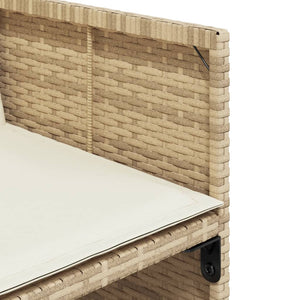 vidaXL 13-tlg. Garten-Essgruppe mit Kissen Beige Poly Rattan