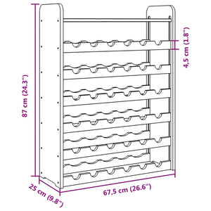 vidaXL Weinregal mit Oberplatte 67,5x25x87 cm Massivholz Kiefer