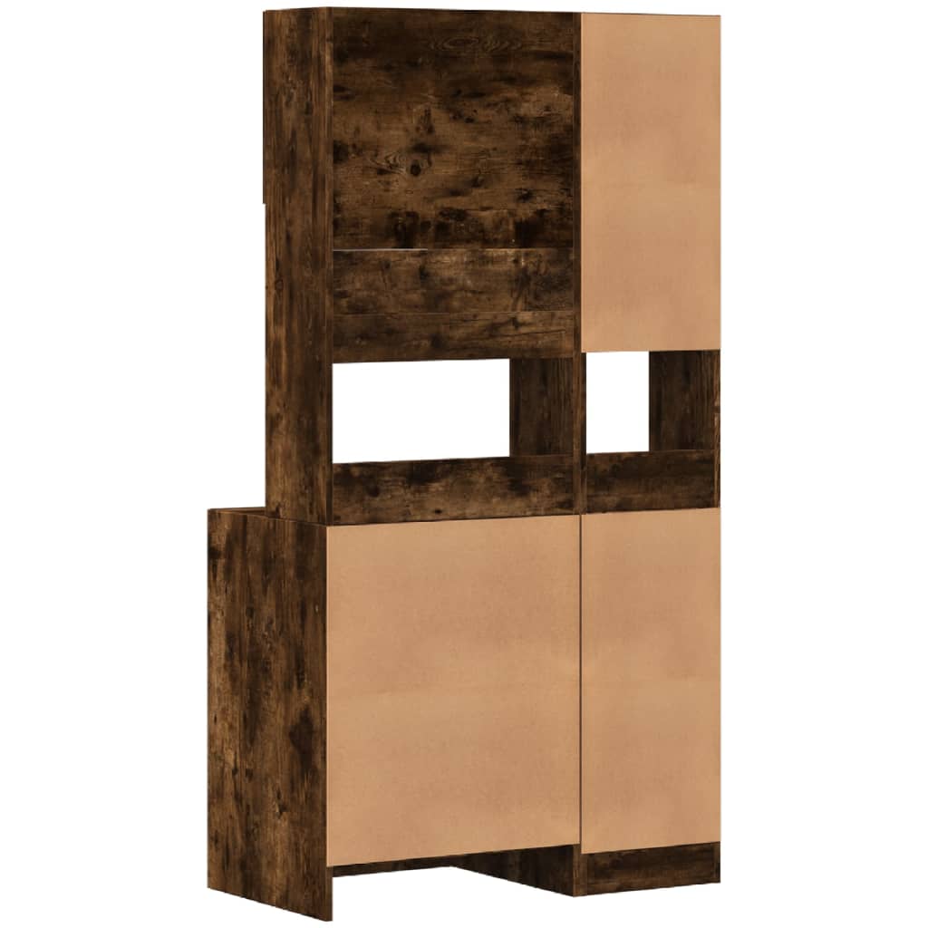 vidaXL Küchenschrank Räuchereiche 95x50x180 cm Holzwerkstoff