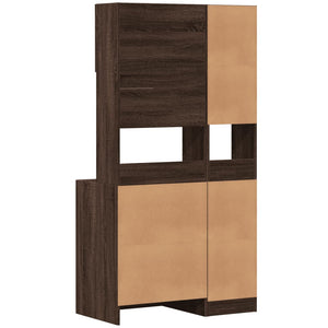 vidaXL Küchenschrank Braun Eichen-Optik 95x50x180 cm Holzwerkstoff