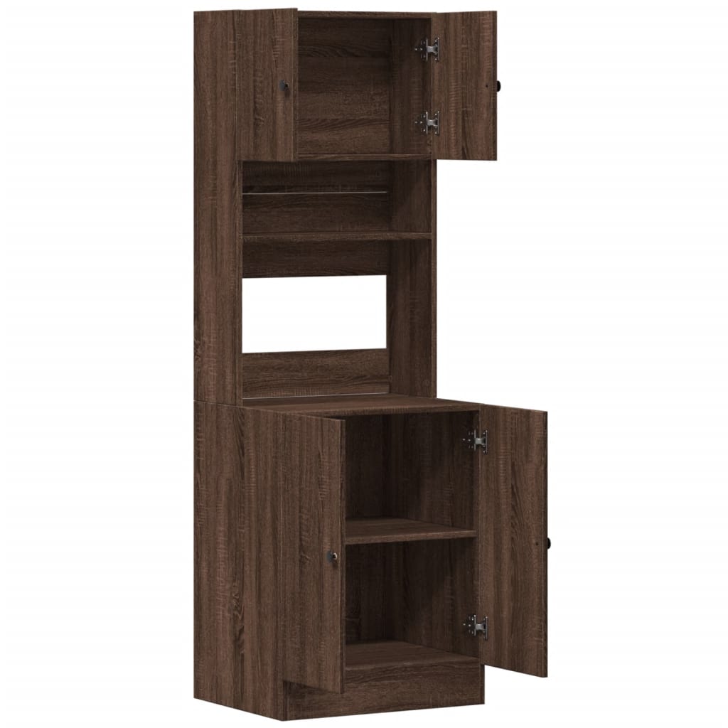 vidaXL Küchenschrank Braun Eichen-Optik 60x50x180 cm Holzwerkstoff