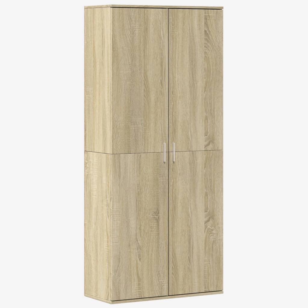 Highboard Sonoma-Eiche 80x35x180 cm Holzwerkstoff Stilecasa