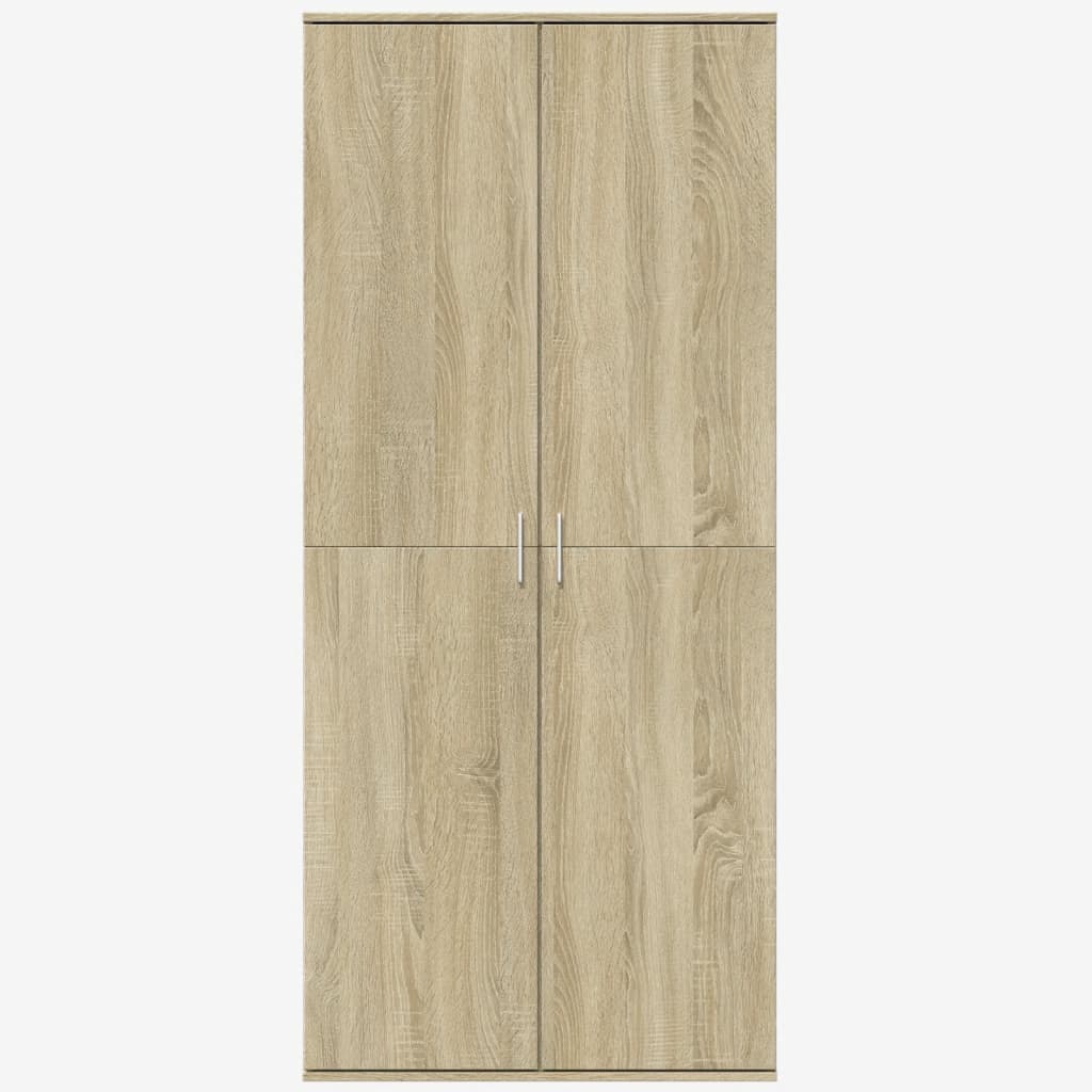 Highboard Sonoma-Eiche 80x35x180 cm Holzwerkstoff Stilecasa