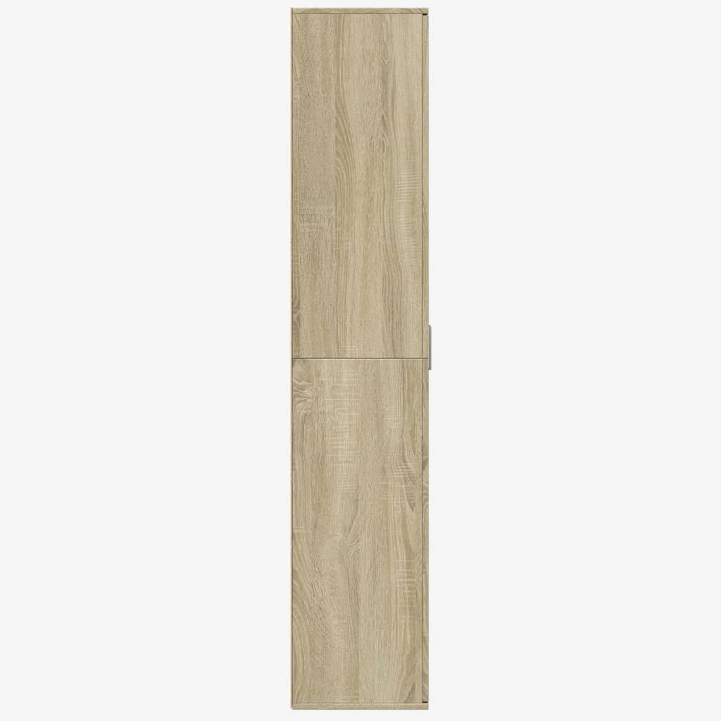 Highboard Sonoma-Eiche 80x35x180 cm Holzwerkstoff Stilecasa