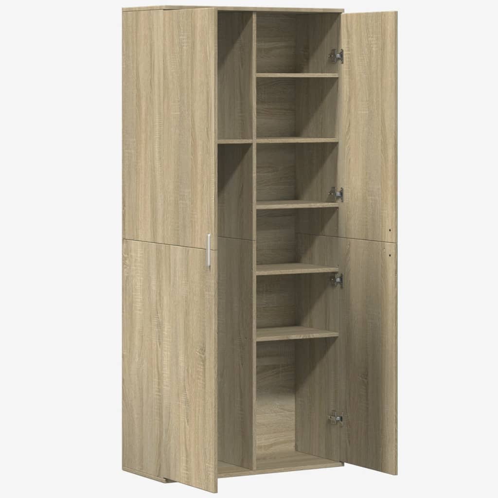 Highboard Sonoma-Eiche 80x35x180 cm Holzwerkstoff Stilecasa