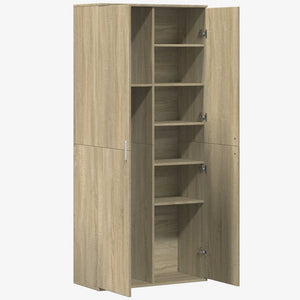 Highboard Sonoma-Eiche 80x35x180 cm Holzwerkstoff Stilecasa