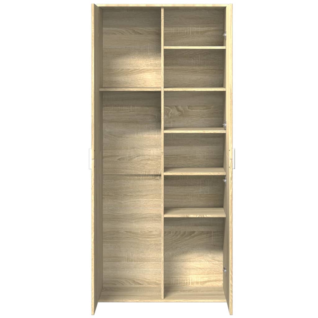 Highboard Sonoma-Eiche 80x35x180 cm Holzwerkstoff Stilecasa