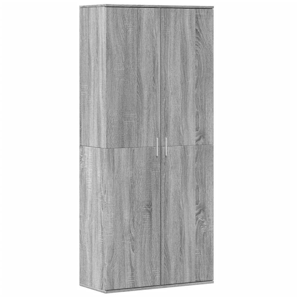 vidaXL Highboard Grau Sonoma 80x35x180 cm Holzwerkstoff