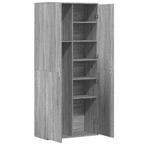 vidaXL Highboard Grau Sonoma 80x35x180 cm Holzwerkstoff