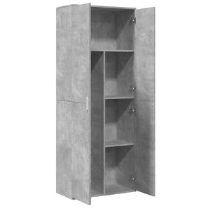 vidaXL Highboard Betongrau 70x35x180 cm Holzwerkstoff