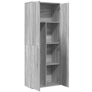 vidaXL Highboard Grau Sonoma 70x35x180 cm Holzwerkstoff