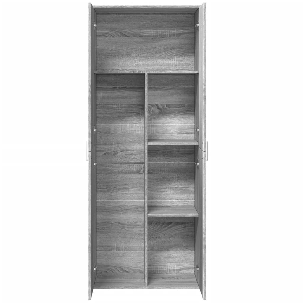 vidaXL Highboard Grau Sonoma 70x35x180 cm Holzwerkstoff