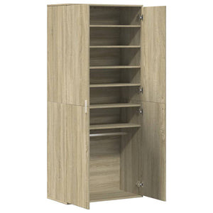 vidaXL Schuhschrank Sonoma-Eiche 80x39x178 cm Holzwerkstoff