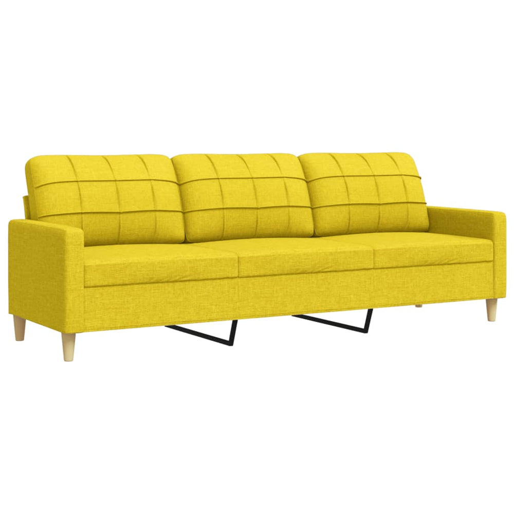 3-Sitzer-Sofa Hellgelb 210 cm Stoff Stilecasa