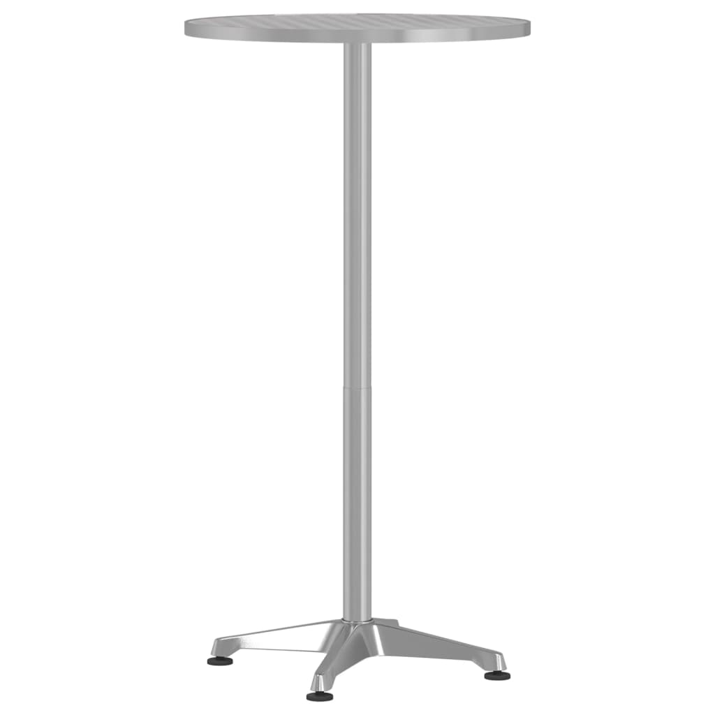 vidaXL Outdoor-Bartisch Höhenverstellbar Ø59,5x70/114,5 cm Aluminium