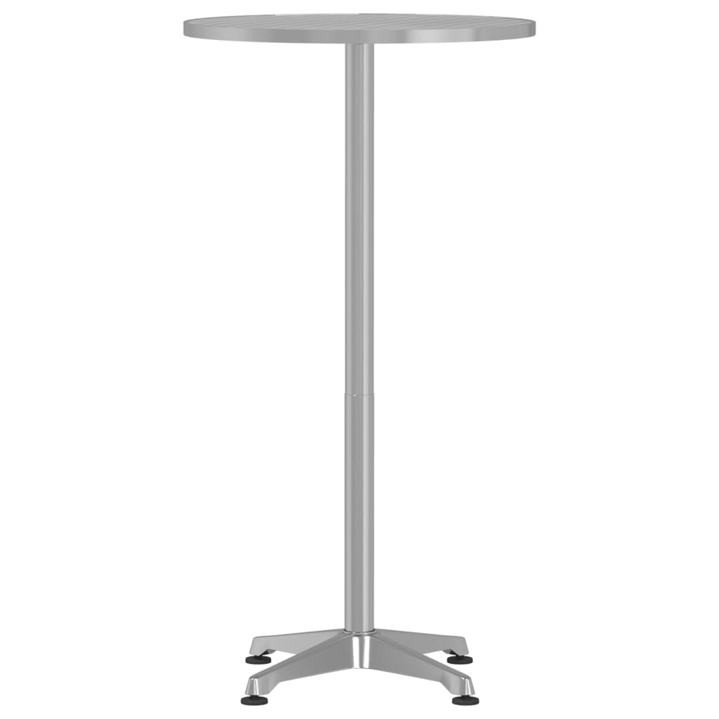 vidaXL Outdoor-Bartisch Höhenverstellbar Ø59,5x70/114,5 cm Aluminium