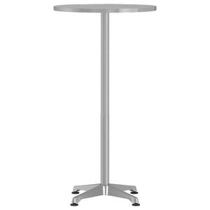 vidaXL Outdoor-Bartisch Höhenverstellbar Ø59,5x70/114,5 cm Aluminium