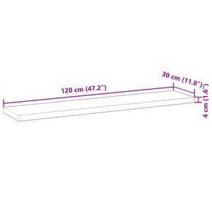 vidaXL Schweberegale 3 Stk. 120x30x4 cm Massivholz Akazie Ölbehandelt