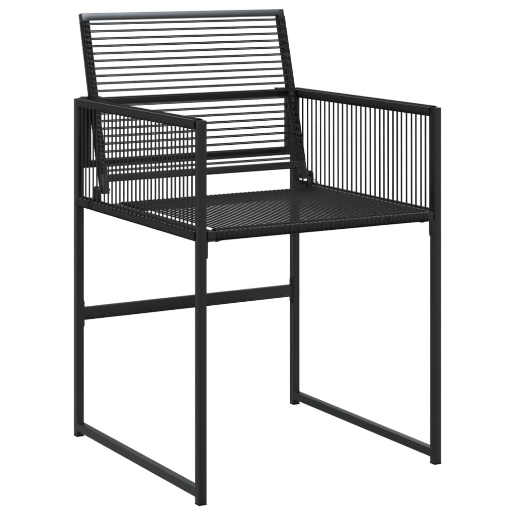 vidaXL Gartenstühle 4 Stk. Schwarz Poly Rattan