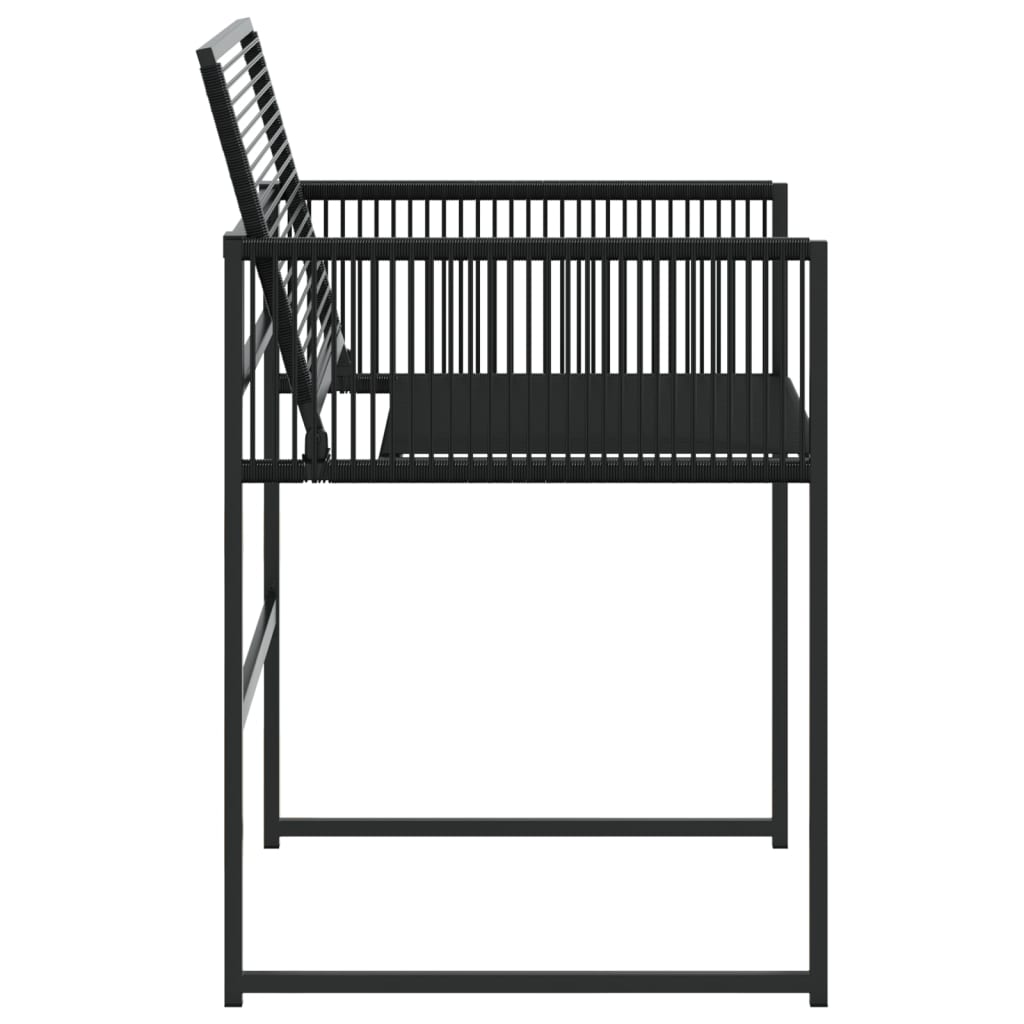 vidaXL Gartenstühle 4 Stk. Schwarz Poly Rattan