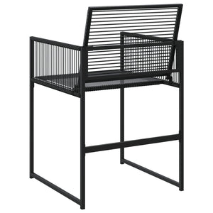 vidaXL Gartenstühle 4 Stk. Schwarz Poly Rattan