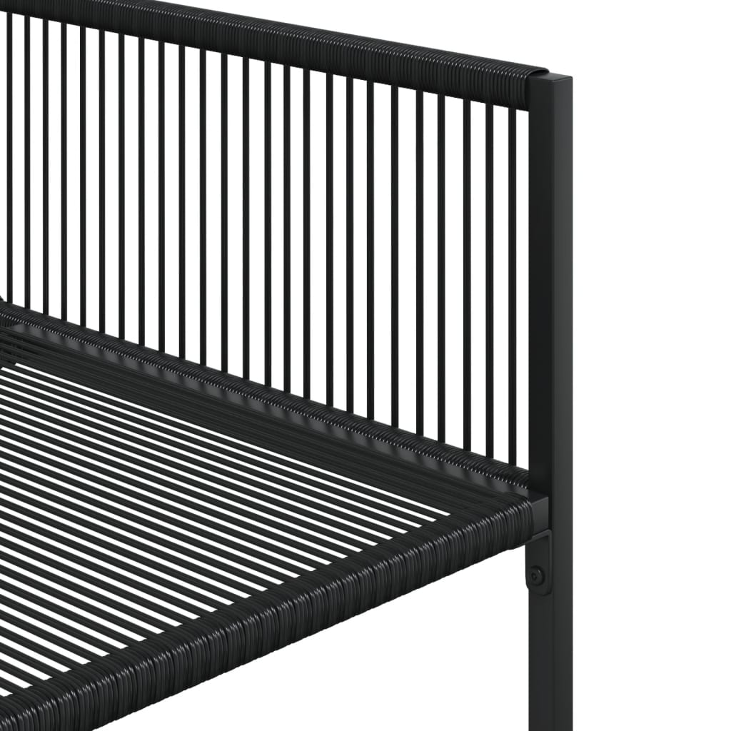 vidaXL Gartenstühle 4 Stk. Schwarz Poly Rattan