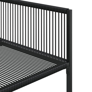 vidaXL Gartenstühle 4 Stk. Schwarz Poly Rattan