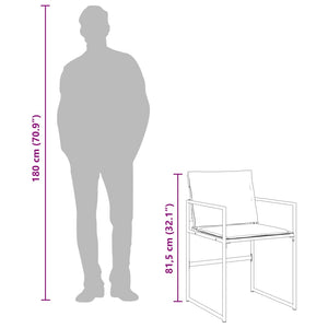 vidaXL Gartenstühle mit Kissen 4 Stk. Weiß Stahl und Textilene
