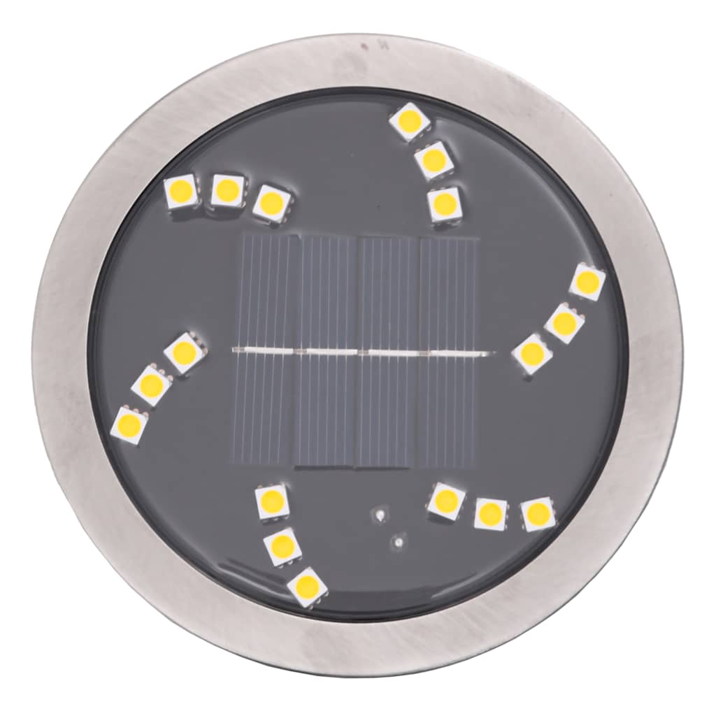 vidaXL Solar-Bodenleuchten mit Erdspieß 12 Stk. Warmweiß