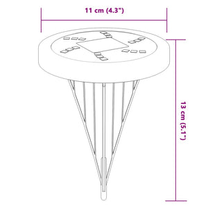 vidaXL Solar-Bodenleuchten mit Erdspieß 12 Stk. Warmweiß