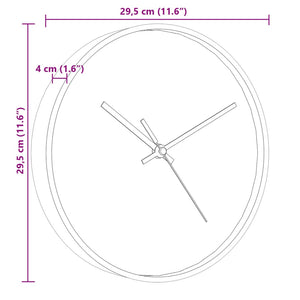 vidaXL Wanduhr Golden und Weiß Ø29,5 cm Polystyren und Glas