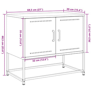 vidaXL TV-Schrank Weiß 68,5x39x60,5 cm Stahl