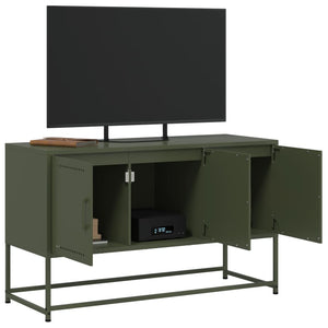 vidaXL TV-Schrank Olivgrün 100,5x39x60,5 cm Stahl