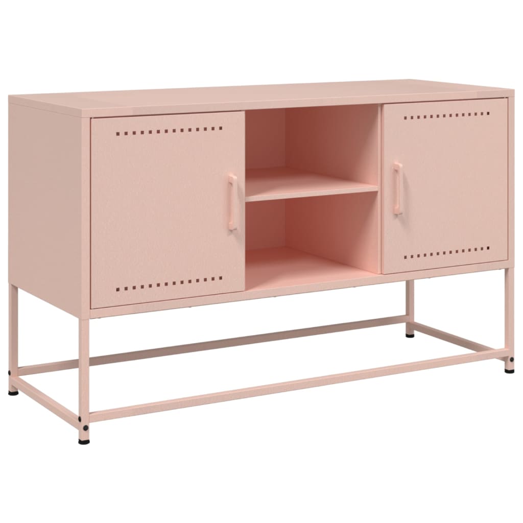 vidaXL TV-Schrank Rosa 100,5x39x60,5 cm Stahl